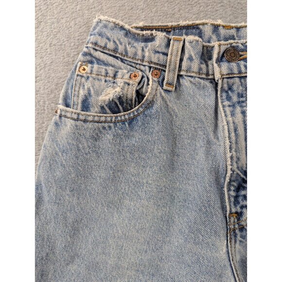 Vintage Levis 551 Jeans Womens SZ 4 Blue Relaxed Fit Tapered Leg Paper Tag Y2K - Picture 2 of 16